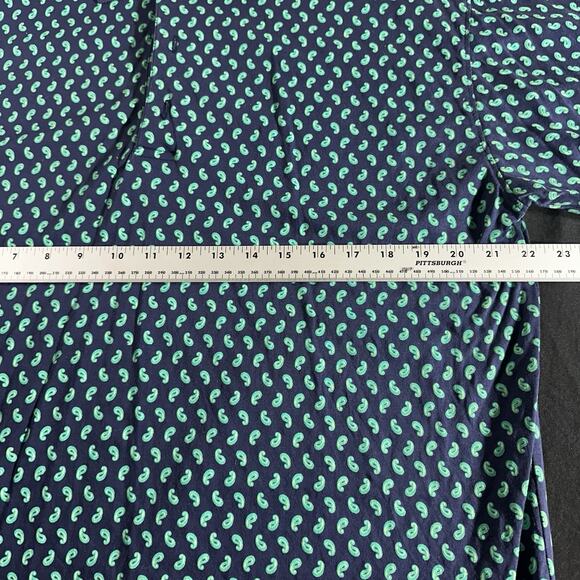 Alan Flusser Polo paisley motif Pattern Green/navy Size Medium - Picture 6 of 8